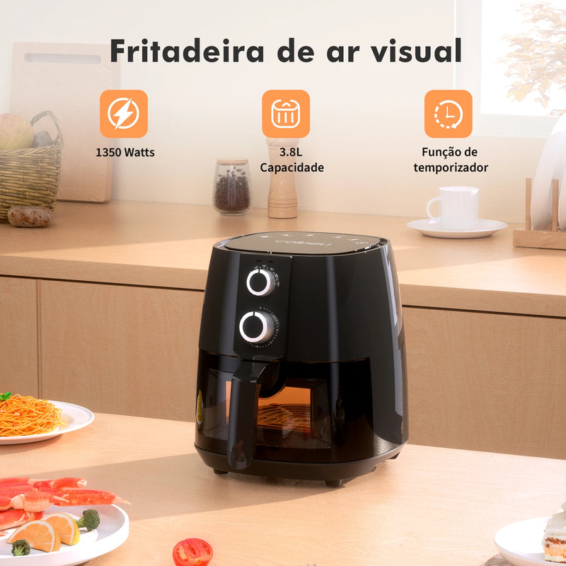 Fritadeira Air Fryer 3.8L – Crocância e Sabor Sem Óleo!