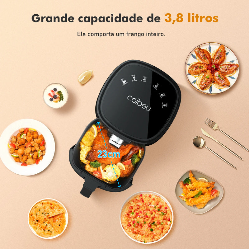 Fritadeira Air Fryer 3.8L – Crocância e Sabor Sem Óleo!