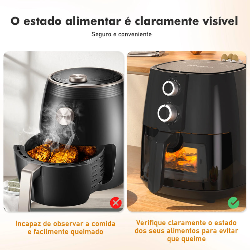 Fritadeira Air Fryer 3.8L – Crocância e Sabor Sem Óleo!