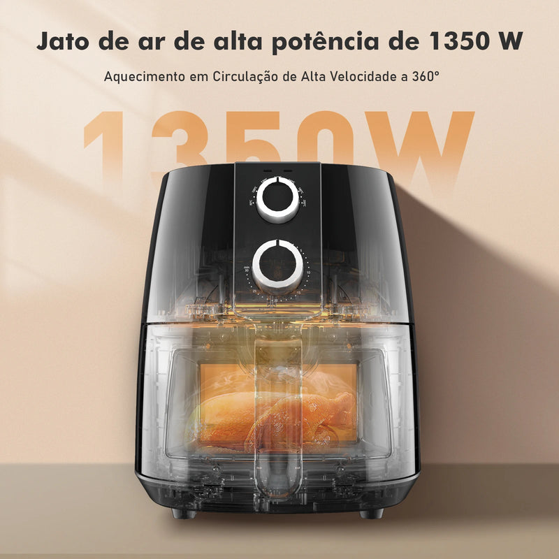 Fritadeira Air Fryer 3.8L – Crocância e Sabor Sem Óleo!